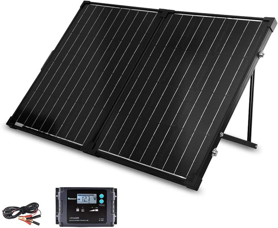 100Watt 12Volt Mono Foldable Solar Suitcase W/ 20A Voyager for RV Camping
