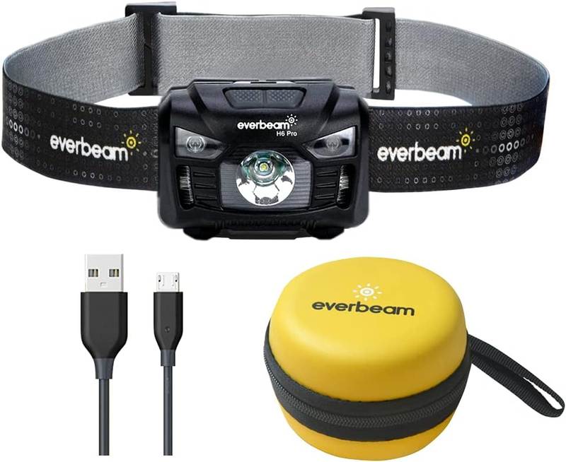 H6 Pro LED Head Torch Headlamp, Motion Sensor Control, 650 Lumen Bright 20 Hours