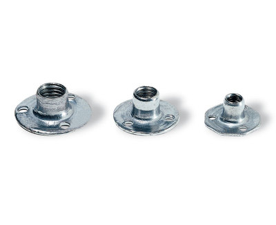 Fondello a 3 fori zincato M6 M8 M10 diametroesterno 22mm