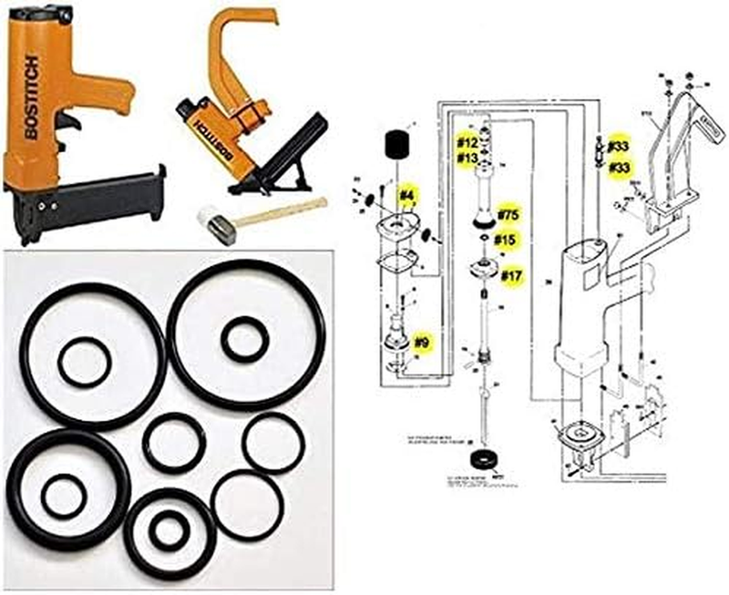 Pro-Parts New O-Ring Maintenance Rebuild Kits for Bostitch Hardwood Floor Nailer