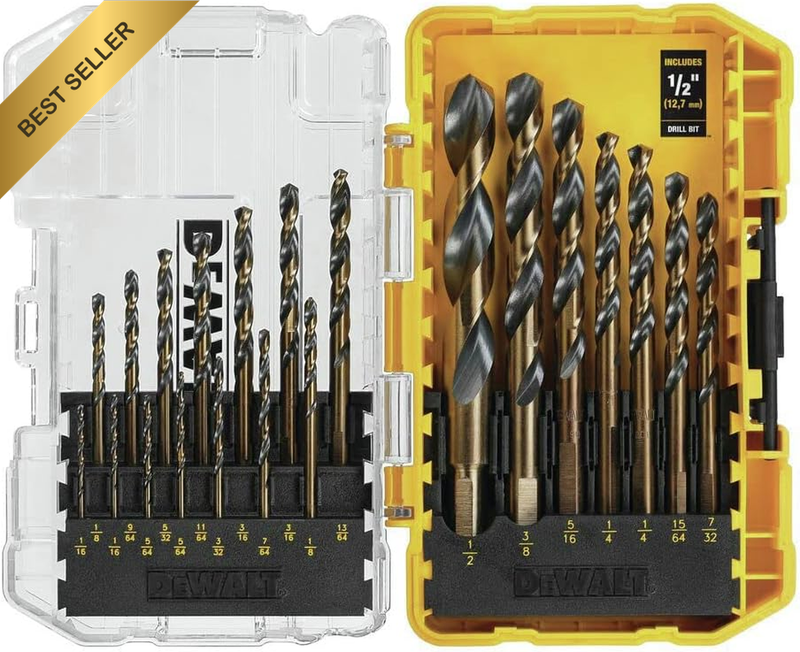 DWA1181 21-Piece Set Black Oxide Coated Hss Twist Drill Bit Set