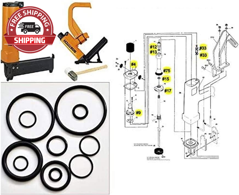 O-Ring Tool Repair Kit for MIII MIIIFN MIIIFS Bostitch Hardw