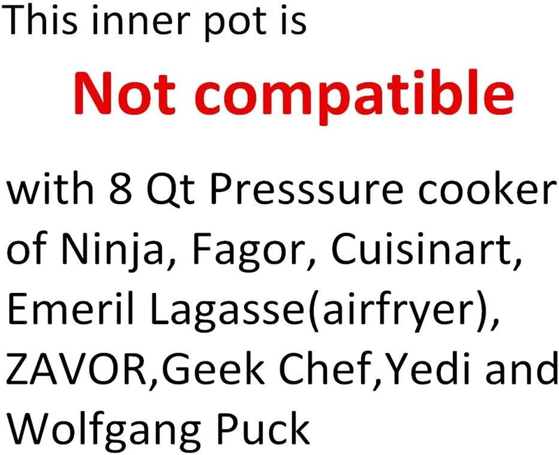 Original 8Qt Power Cooker XL Inner Pot Stainless Steel Compatible with 8 Quart P