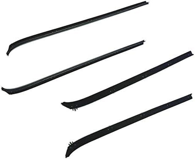 4 Piece Set Front Door Window Belt Weatherstrip for 1981-1993 Dodge D250