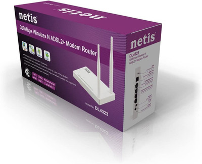 DL4323 300Mbps High-Speed Wireless N ADSL2 and Modem Router Combo | 4-Port NAT R