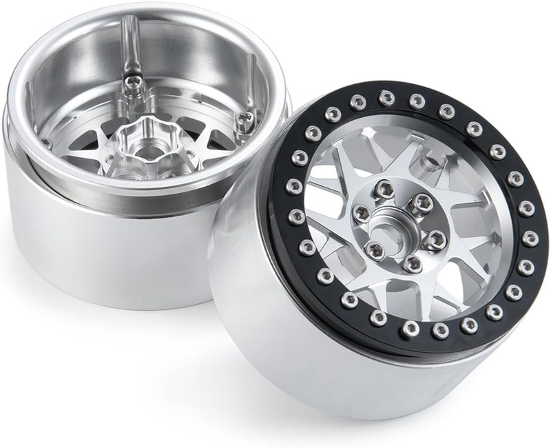 2.2 Inches RC Beadlock Wheels/Rims for 1/10 Scale Rc Crawler Car Wraith 90018 Pa