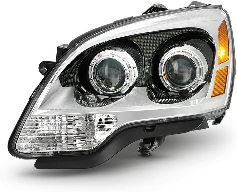 Chrome Projector Headlight Assembly Left Driver Side for 2008-2012 GMC Acadia