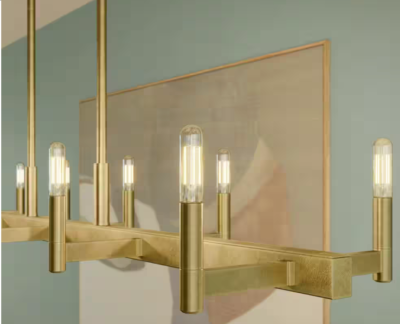 Linear candle chandelier deals