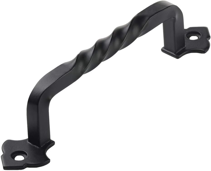 TP-128BLK 6" Rustic Black Cabinet Hardware Twist Handle Pull- 128Mm Hole Centers