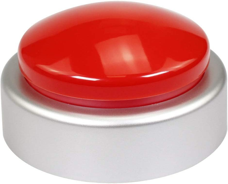 Extra Large Talking Alarm Clock for Blind, Time Date Week Announcer, Red/Silver