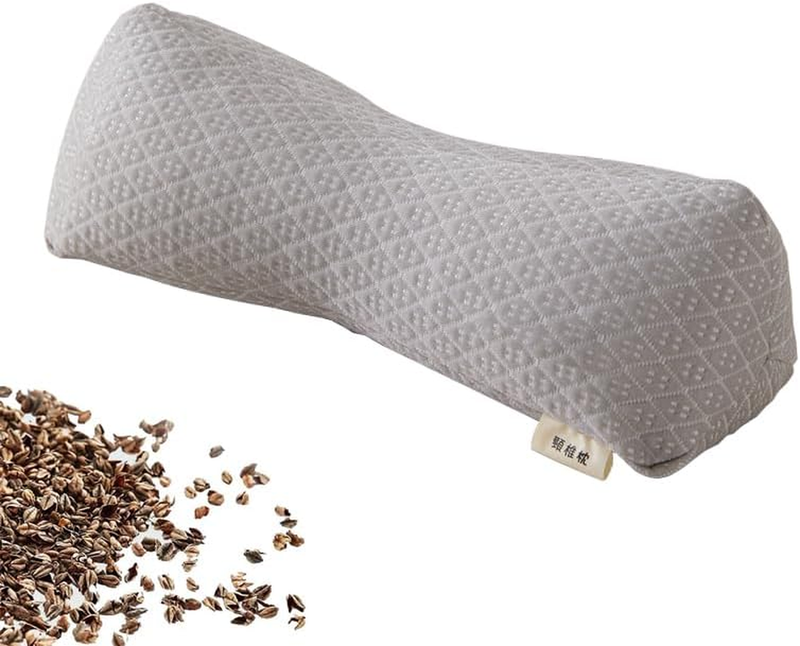 Buckwheat Pillow, Cooling Cervical Neck Support Pillow,Adjustable Bolster Buckwh