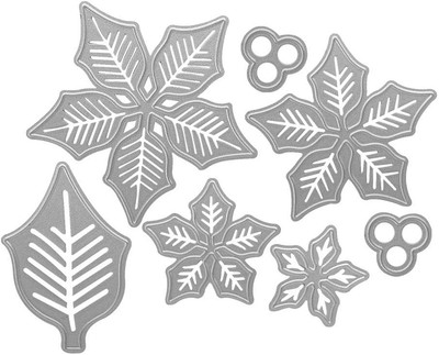 Hying Spring Leaves Background Dies for Card Making, Summer Christmas Holly Leav