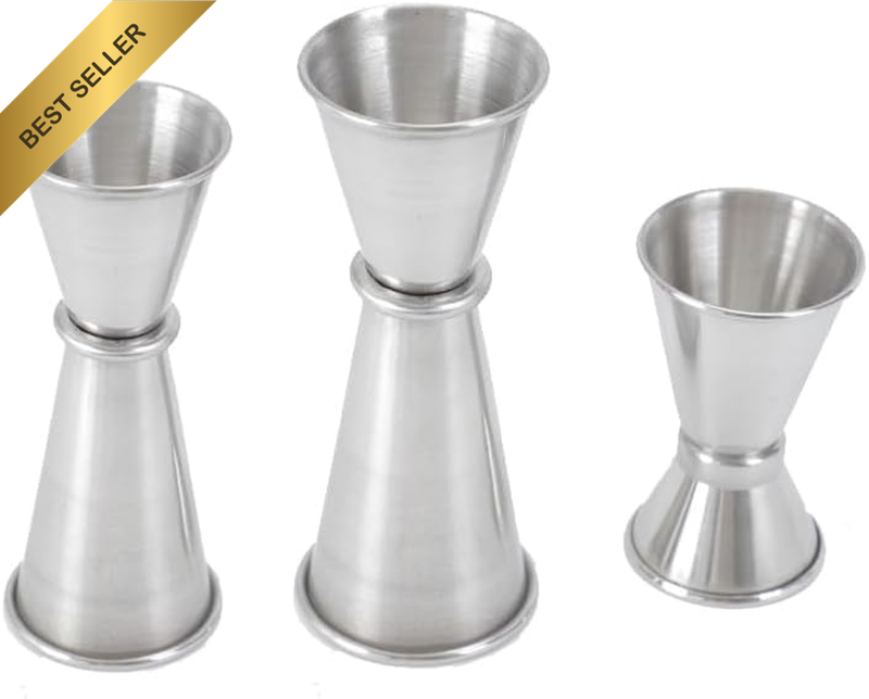 3PCS Stainless Steel Spirit Measure,  Double Jigger Shot Measure 15/30Ml 30Ml/50