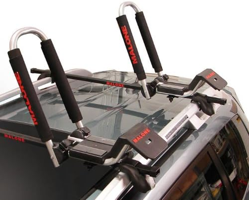 Folding J-Style Universal Car Rack Kayak Carrier with Bow and Stern Lines