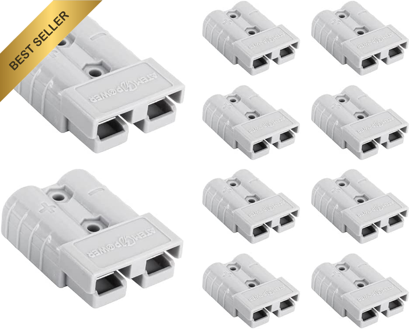 50A 10 Pcs Anderson Connector for 6-16AWG - Battery Quick Connect Disconnect Gen