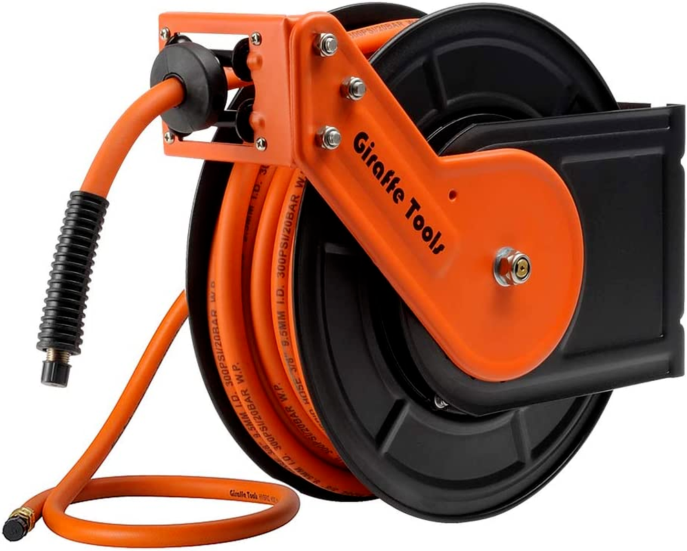 Giraffe Tools TA15B Retractable Air Hose Reel Wall Mount 3/8