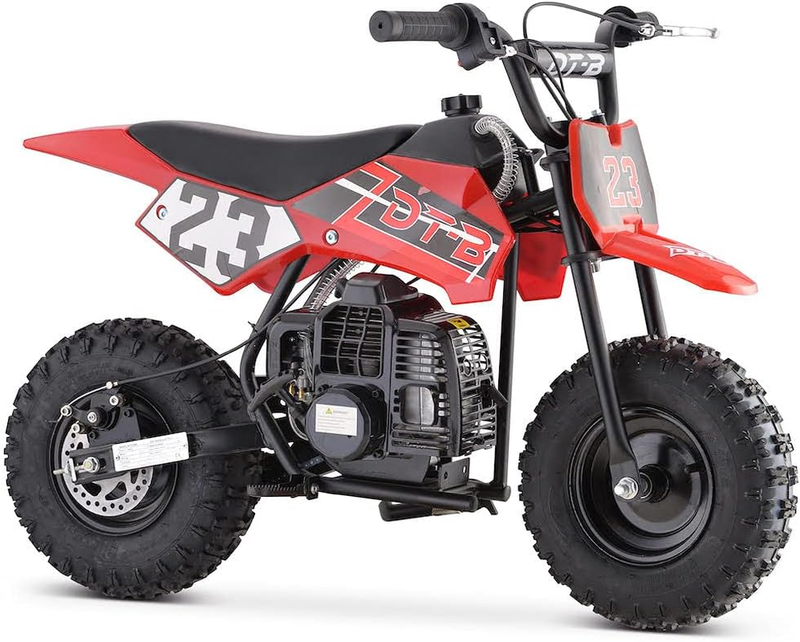 Red 50Cc Kids Dirt Bike, Kids Pit Bike, 2-Stroke Gas Dirt Bike