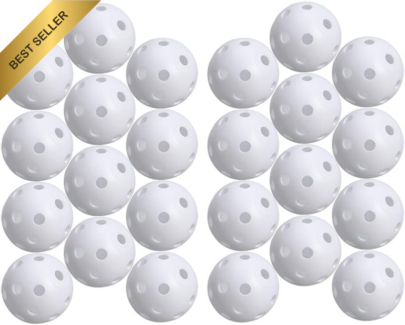100 Pack White Plastic Golf Training Balls,Airflow Hollow 42Mm Golf Balls for Dr