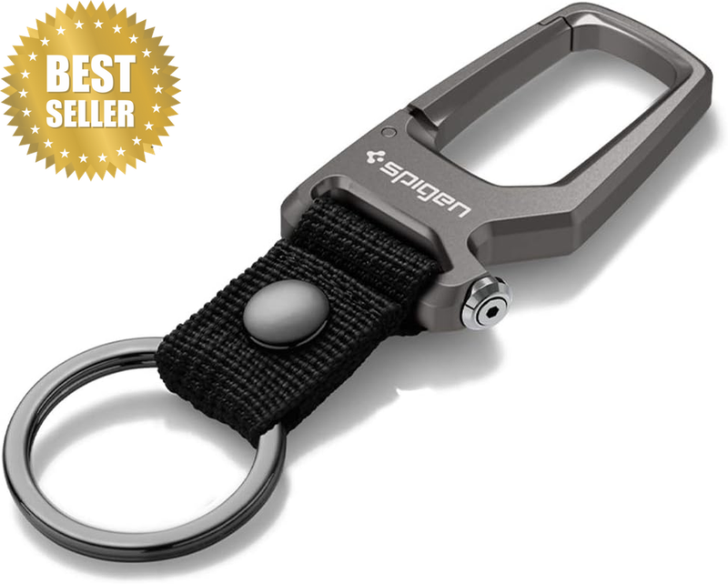 Carabiner Key Ring Clip Holder, Lightweight Zinc Alloy Stainless Steel Bottle Op