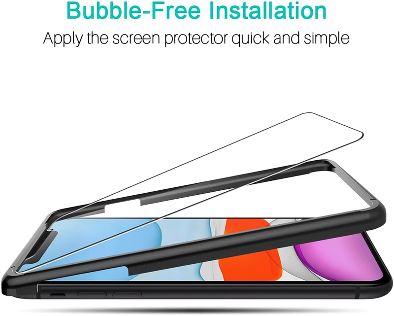 3 Pack Screen Protector Compatible for iPhone 11 and iPhone XR Tempered Glass