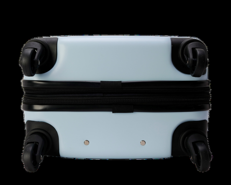 Travel Rolling Luggage Suitcase Carry-On Spinner Hardside Light Blue 20 in.