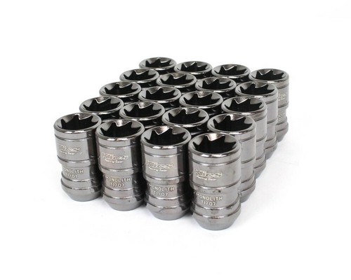 PROJECT KICS MONOLITH T1/07 GLORIOUS BLACK 12X1.25MM STEEL LUG NUTS ACORN LOCKS
