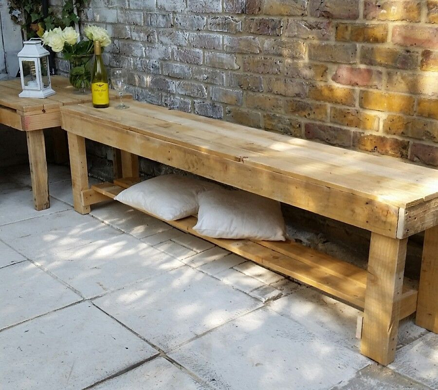 Rusty Long Bench, TV Bench, Garden Bench ,Hand Made From Reclaimed
