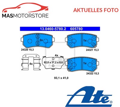 SATZ BREMSBELÄGE BREMSKLÖTZE HINTEN ATE 13046057802 I NEU OE QUALITÄT