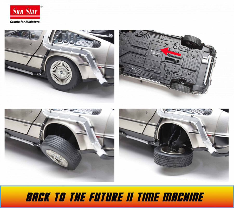 【箱付き・欠品無し】サンスター DeLorean 1/18 スケール ミニカー Sunstar 1/18 DeLorean DMC-12 Diecast Model Car Back to