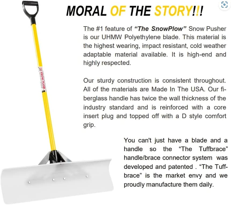 The Snowplow "The Original Snow Pusher" 30" Wide Model 50530