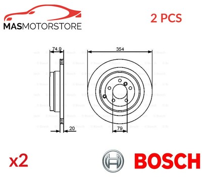 BREMSSCHEIBEN SATZ PAAR HINTEN BOSCH 0 986 479 479 2PCS P NEU OE QUALITÄT