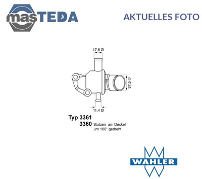 WAHLER KÜHLFLÜSSIGKEIT KÜHLER THERMOSTAT 336087D P NEU OE QUALITÄT