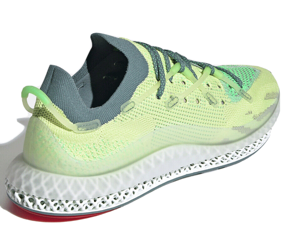 ADIDAS ORIGINALS ADIDAS 4D FUSIO MEN'S US 12 FROZEN YELLOW GREEN WHITE LEMON LIME RETRO 3D PRINT