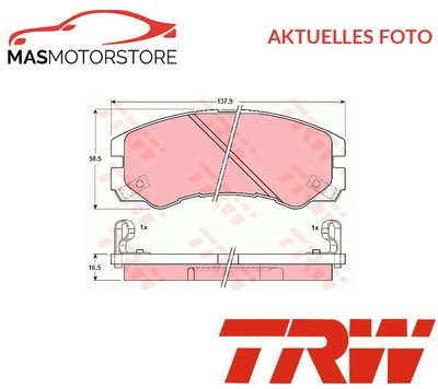 SATZ BREMSBELÄGE BREMSKLÖTZE VORNE TRW GDB1186 P FÜR ISUZU TROOPER II,MU