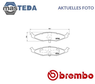 BREMBO VORNE SATZ BREMSBELÄGE BREMSKLÖTZE P 11 009 P NEU OE QUALITÄT