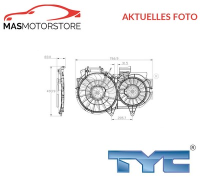 LÜFTER KÜHLERLÜFTER LÜFTERMOTOR TYC 8020053 I FÜR SEAT EXEO,EXEO ST