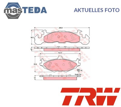 TRW VORNE SATZ BREMSBELÄGE BREMSKLÖTZE GDB4003 P NEU OE QUALITÄT