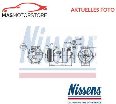 KOMPRESSOR KLIMAANLAGE NISSENS 89057 P NEU OE QUALITÄT