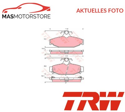 SATZ BREMSBELÄGE BREMSKLÖTZE HINTEN TRW GDB4089 P NEU OE QUALITÄT