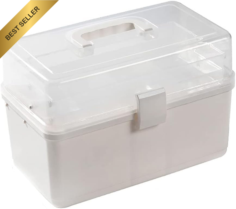 3-Tier Large Medical Box,With Handle,Multifunction Storage Box,Plastic Tool Orga