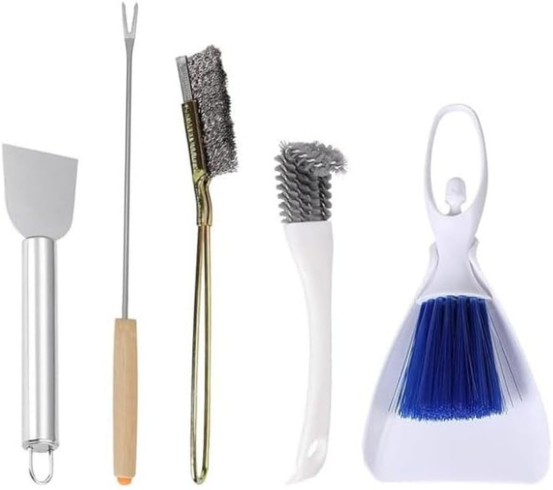 5Pcs Stainless Steel Bird Cage Cleaner Set – Durable Poop Remover & Scraper Tool