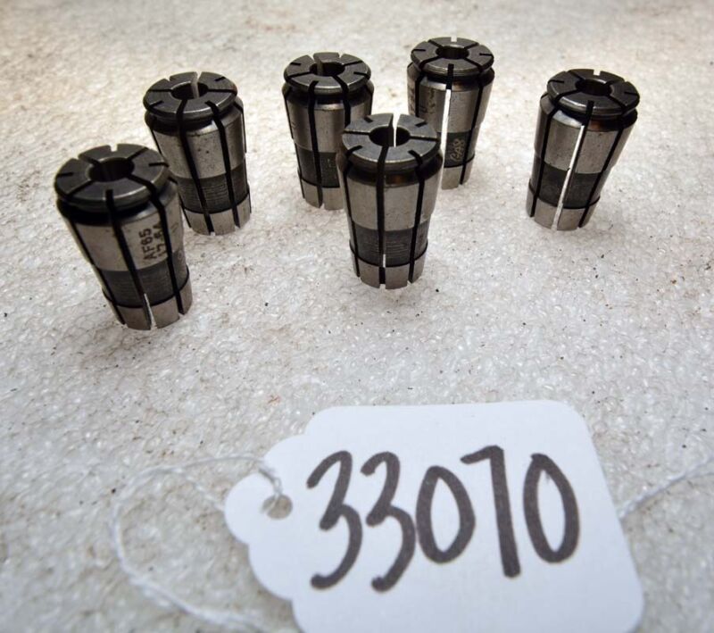 Lot of seven AF65 1/2 Inch Series Acura Flex Collet 17/64 Inch Size (Inv.33070)