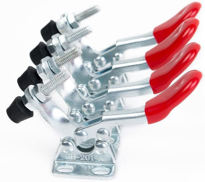4PCS Hand Tool Toggle Clamp 201A Antislip Red Horizontal Clamp 201-A