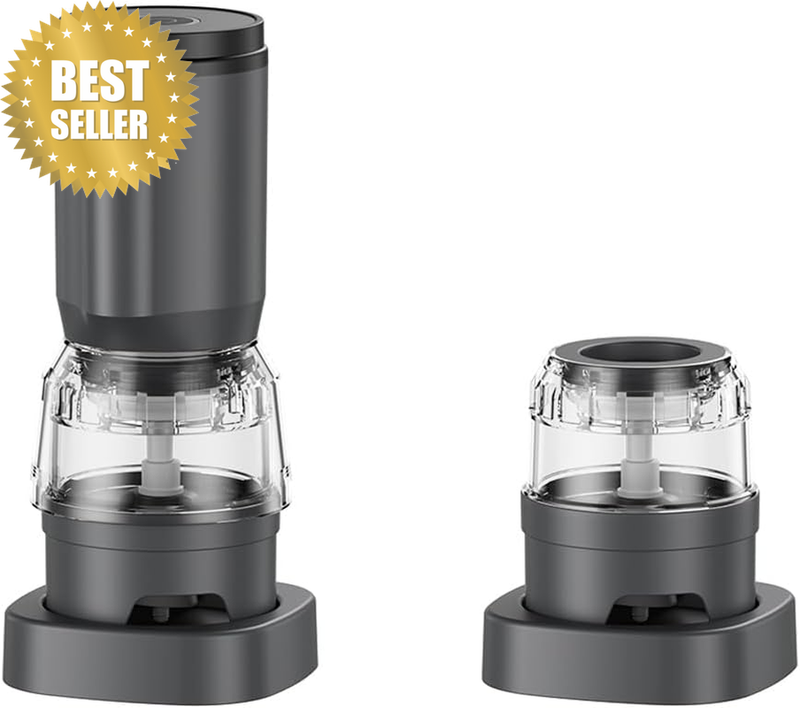 2 Pack of Electric Salt and Pepper Grinder Set, USB Rechargeable, Automatic Salt