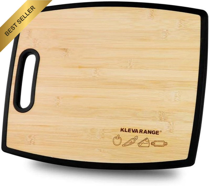 Genuine Bamboo and Polypropylene Reversible Chopping Boards - No More Cross Cont