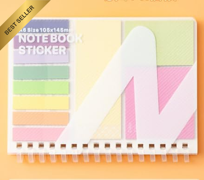2 Pack Multi-Functional Sticky Note Set with Bible Tabs 440 Transparent Notes 12
