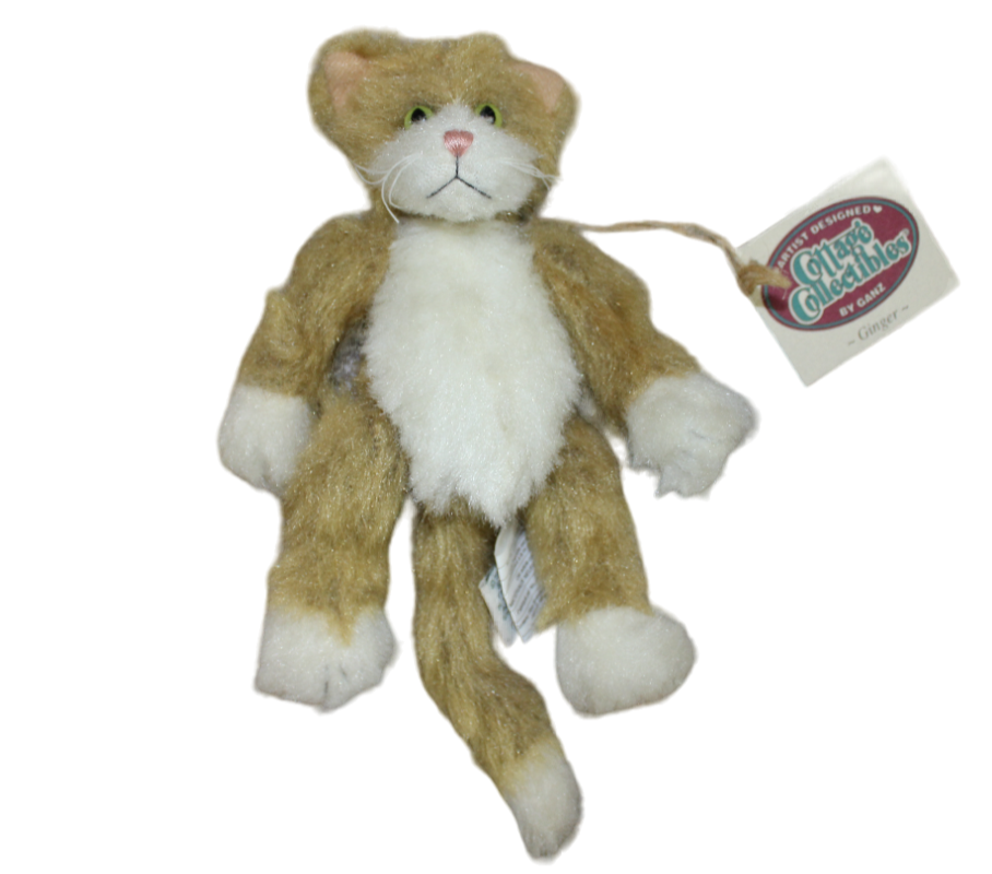Ganz Cottage Collectibles Ginger Plush Stuffed Kitty Cat Metal Joints 1999 RARE