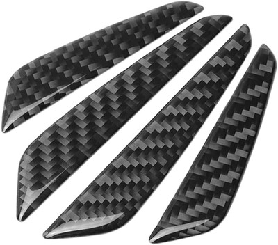 4Pcs Universal Real Carbon Fiber with 2Mm Twill Woven Texture Door Edge