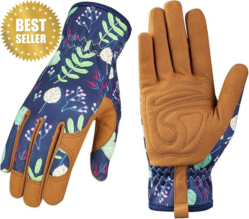 Women’S Leather Gardening Gloves – Thorn-Resistant Floral Garden Gloves with Rei
