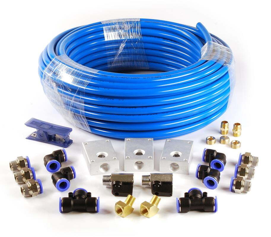 26-Pcs Garage Shop Compressed Air Line Kit Rapid Fit Complet